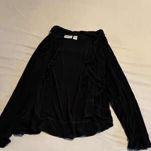 Chico's Black Ruffled Blouse